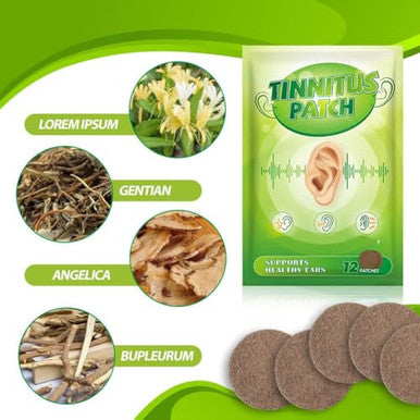 Hotiary Tinnitus Patch For Ringing EarsTinnitus Ear Patches Natural Formula For Earaches (12 Patches)