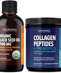 Havasu Nutrition Organic Black Seed Oil Liquid + Collagen Peptide Probiotic Powder Bundle