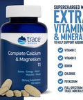 Trace Minerals Complete Calcium and Magnesium 1: 1 Dietary Supplement for Bone Health and Energy Support Mineral Supplement to Aid Immune Health Formula with Sea Minerals 120 Tablets (30 Servings)