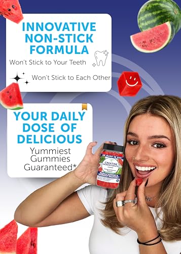 Lunakai Usa Made Creatine Monohydrate Gummies For Women & Men Vegan Creatine Gummies For Muscle & Recovery Support Pre Workout Supplement 60Ct