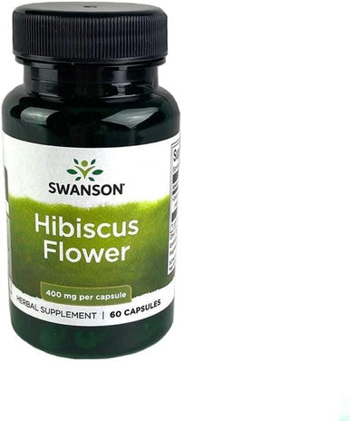 Swanson Full-Spectrum Hibiscus Flower - Herbal Supplement - Natural Formula w/Bioactive Compounds - (60 Capsules 400mg Each)