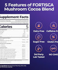 Fortisca Mushroom Hot Cocoa Powder With Magnesium Glycinate L Theanine Reishi Tryptophan 741Oz
