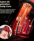 Moonflame 3 In 1 Scalp Massager Hair Growth Hair Oil Applicator Electric Scalp Brush For Deep Cleansing Stimulates Hair Regrowth For Men & Women Waterproof Head Massager For Scalp Care And Relaxation At Home