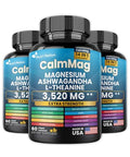 Best Magnesium Glycinate with Ashwagandha and LTheanine 14 in 1 Supplement 60 Capsules 3 Bottle