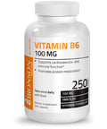 Vitamin B6 100 mg Premium Vitamin B6 Supplement Promotes Protein Metabolism and Immune Function - 250 Tablets
