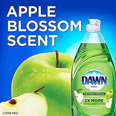 2 Pk. Dawn Ultra Antibacterial Dishwashing Liquid Apple Blossom 19.4 (38.8 Fl. Oz. Total)