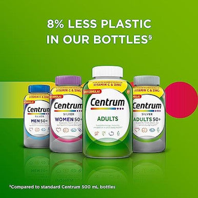 Centrum Adult Multivitamin/Multimineral Supplement With Antioxidants, Zinc, Vitamin D3 And B Vitamins, Gluten Free, Non-Gmo Ingredients - 200 Count (Pack Of 2)