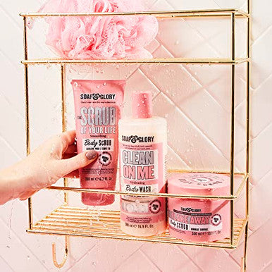 Soap and Glory Original Pink The Scrub Of Your Life Exfoliating Body Scrub Smoothing and Buffing Vegan Scrub Rose and Bergamot Body Polish With Shea Butter and Vitamin E (200Ml)