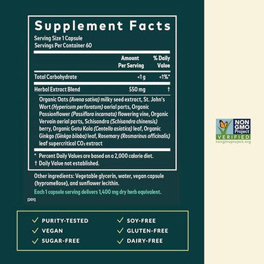 Gaia Herbs Steady Mind 60 Servings