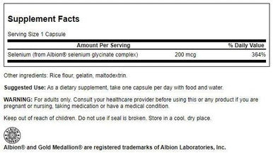 Swanson Albion Complexed Selenium 200 mcg 90 Capsules (2 Pack)