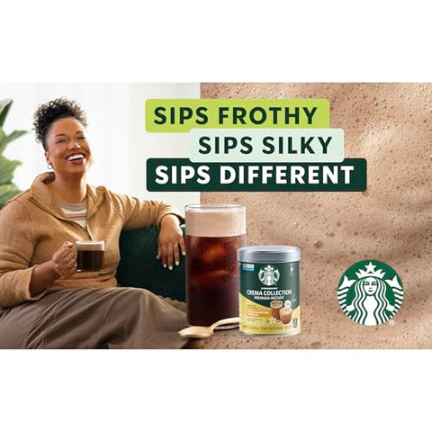 Starbucks Crema Collection Premium Instant Madagascar Vanilla Flavored Instant Coffee, 100% Arabica Beans, 3 Tins (7.12 Oz Each)