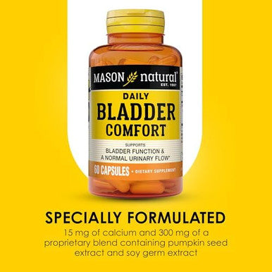 Mason Natural Daily Bladder Comfort 30Day Supply With Calcium Pumpkin Seed And Soy Germ To Support Normal Bladder Function 60 Capsules (Pack Of 3)