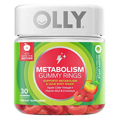 Olly Metabolism Gummy Rings 30 Count & Undeniable Beauty Gummy 60 Count & Probiotic Prebiotic Gummy 30 Count