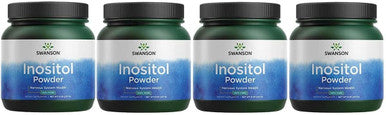Swanson 100% Pure Inositol Powder - Natural Supplement Promoting Focus & Relaxation - Nerve & Cellular Support- (8oz) 4 Pack