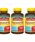 Nature Made Organic Flaxseed Oil 1400 Mg 700Mg Omega 3 100 Liquid Softgels 3 Pack
