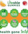 Lifeable Magnesium Citrate Gummies Sugar Great Tasting Magnesium Supplement Gummies for Adults Vegan Non GMO Magnesium Gummy for Men and Women for Muscle Relaxation 60 Count