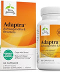 Terry Naturally Adaptra Supplement To Support Adrenal Health Ashwagandha Supplement With Rhodiola Rosea Extract Herbal Supplement To Support Energy & Concentration 60 Capsules