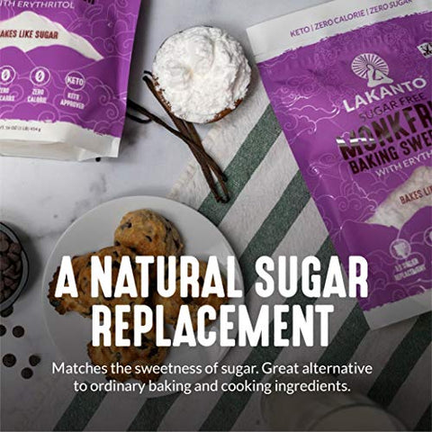Lakanto Monk Fruit Sweetener with Erythritol Sweetener Pantry Pack - Classic, Golden, Baking, Powdered, Brown, Sugar Substitutes
