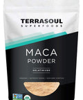 Terrasoul Superfoods Organic Gelatinized Maca Powder 16 Oz Hormone Balance Energy Boost and Superfood Smoothies with Peruvian Maca Root Gelatinized for Easy Digestion