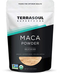 Terrasoul Superfoods Organic Gelatinized Maca Powder 16 Oz Premium Quality Supports Increased Stamina Energy Gelatinized for Easy Digestion