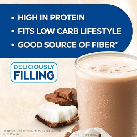 Atkins Creamy Chocolate Coconut Protein Shake 15G Protein 2G Net Carbs 1G Sugar Keto Friendly 12 Count