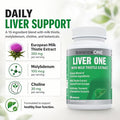 Balance One Liver Support Supplement With Milk Thistle Molybdenum Dandelion Root &