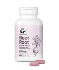 Sur Organic Beet Root Capsules 1000Mg - Supports Healthy Circulation And Increased Energy - Nitric Oxide Superfood (120 Capsules)