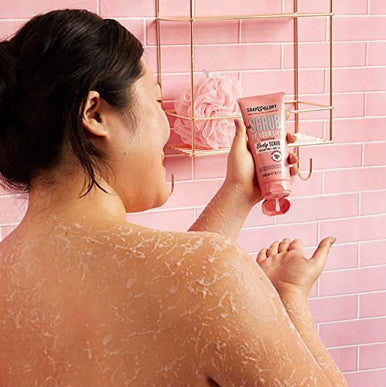 Soap and Glory Original Pink The Scrub Of Your Life Exfoliating Body Scrub Smoothing and Buffing Vegan Scrub Rose and Bergamot Body Polish With Shea Butter and Vitamin E (200Ml)