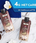 Atkins Iced Coffee Vanilla Latte Protein Shake 15G Protein & Strawberry Protein Shake 15G Protein Low Glycemic 2G Net Carb 1G Sugar Keto Friendly 12 Count