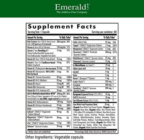 EMERALD LABS Bundle with B Healthy (120 Veg Caps) and Mens 45+ 1Daily Multi (60 Veg Caps) Vegan Vitamin B Complex with Full Spectrum B Vitamins Mens Multivitamin with CoQ10 Lycopene and More