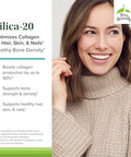Terry Naturally Silica20 Support Hair Growth & Nail Strength Collagen Supplement To Aid Bone Density & Strength Skincare Supplement To Support Skin Nail & Bone Health 90 Tablets