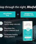Velbiom Happy Cultures Sleep Tight Melatonin 5Mg With Probiotics Bacillus Coagulans Sleep Deeper & Wake Up Refreshed & Natural Clinically Tested Helps Gas Relief Indigestion 30 Chewmints