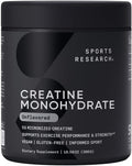 Sports Research Creatine Monohydrate Gain Lean Muscle Improve Performance And Strength And Support Workout Recovery 5 G Micronized Creatine 10.58 Oz