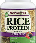 Nutribiotic â€“ Mixed Berry Rice Protein 1 Lb 5 Oz (600G) Low Carb Keto-Friendly Vegan Raw Protein Powder Grown & Processed Without Chemicals Gmos Or Gluten Easy To Digest & Nutrient-Rich