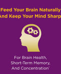 Nature's Bounty Brain Superfood 24 Count Vegan Capsules For Short-Term Memory And Concentration