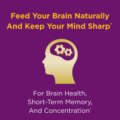 Nature's Bounty Brain Superfood 24 Count Vegan Capsules For Short-Term Memory And Concentration