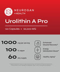 Neurogan Enhanced Strength Urolithin A Pro Capsules - 1000Mg, 120 Count - Advanced Cellular Health & Vitality - 60,000Mg Ultra Micronized - Lab Verified, Made In Usa