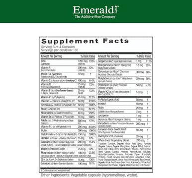 Emerald Labs Complete Clinical Multi - Multivitamin With Methylated Folate, Vitamin D3, Digestive Enzymes & More For Gut Health, Immune Support & More - 120 Vegetable Capsules (30-Day Supply)