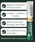 Carbon Sweeteners PreBiotic Stevia Powder Sweetener Packets with 2000mg of Inulin Per Packet Good Source of Daily Prebiotics That Supports Improved Gut Health 30 Count (Pack of 1)