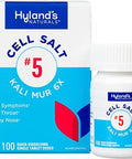 Hyland'S No. 5 Cell Salt Kali Mur 6X Tablets Cold Medicine And Sore Throat Relief Natural Treatment Of Colds Sore Throats Runny Nose And Burns Quick Dissolving Tablets 100 Count