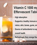 MapleLife High Absorption Vitamin C - 10 Effervescent Tablets, Orange Flavor, 1000 milligrams