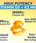Vitamin D3 K2 10000 IU 90 Caps and LTheanine 200mg Supplement 60 Caps
