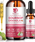 (2 Pack) Soursop Graviola Leaf Extract Liquid Drop Plus Pure Botanical Sea Moss for Cell Support and Regeneration Immunity and Gut Health Soursop Bitters Liquid Full Texture Natural Flavor 1 Fl Oz