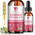 (2 Pack) Soursop Graviola Leaf Extract Liquid Drop Plus Pure Botanical Sea Moss for Cell Support and Regeneration Immunity and Gut Health Soursop Bitters Liquid Full Texture Natural Flavor 1 Fl Oz