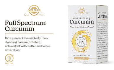 Solgar Full Spectrum Curcumin - 90 Licaps - Superior Absorption - Brain Joint & Immune Health - Non-Gmo Vegan Gluten Free Dairy Free - 90 Servings
