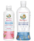 Maryruth'S Women'S Multivitamin Hair Growth Liposomal (Peach) & Liquid Nighttime Multimineral (Coconut 15Oz) Clean Label Project Verified Vegan Beauty Bedtime Routine & Overall Health