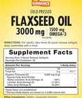 Sundance Flaxseed Oil 3000Mg 90 Softgels With 1500Mg Omega3 Cold Pressed Nongmo And Gluten Supplement