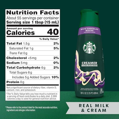 Starbucks Liquid Coffee Creamer, White Chocolate Creamer