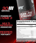 Efx Sports Lean Fix Xtremeweight Loss Supplementmultipatented Fat Burning Formulapowered By Lyzme 530 Servings 90 Capsules