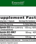 EMERALD LABS Vitamin D3+K2 (60 Caps) and Zinc 25mg (90 Caps) Bone Health Heart Support Immune Support Digestive Health Oxidative Stress Support GlutenFree